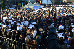 На Євромайдані у Львові «Різдво без Януковича» (ФОТО)