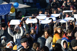 На Євромайдані у Львові «Різдво без Януковича» (ФОТО)