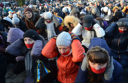 У Львові тисячі студентів влаштували флешмоб проти репресій (ФОТО)