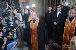 Михаїл Саакашвілі у Львові помолився за територіальну цілісність України та Грузії (ФОТО)