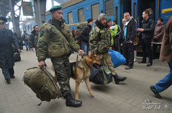 У Львові зустріли прикордонників, які повернулися з АТО (ФОТО)