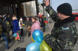 У Львові зустріли прикордонників, які повернулися з АТО (ФОТО)