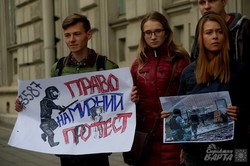 Львів долучився до Всеукраїнської акції протесту проти законопроекту №3587 про НЕсвободу протестів (ФОТО)