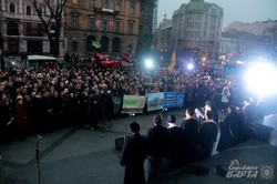 У Львові біля пам`ятника Шевченку згадують як починався Майдан (ФОТО)