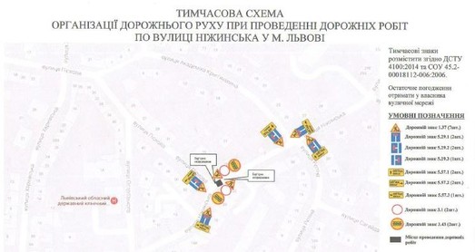 На кілька днів вулиця Ніжинська у Львові буде недоступна для руху транспорту