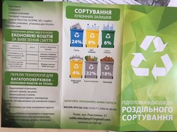 Львів’янам представили буклети про сортування сміття