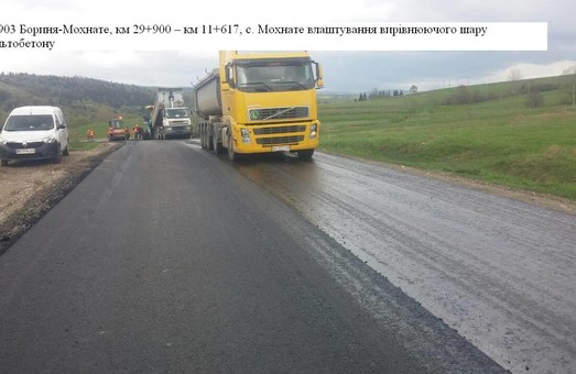 На Львівщині тривають роботи із відновлення автодороги  Бориня - Мохнате