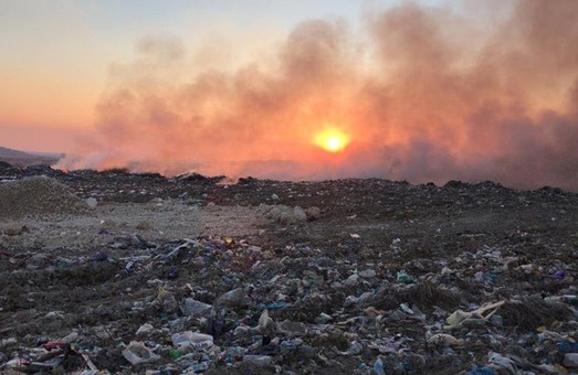 Пожежу на нелегальному сміттєзвалищі в Новому Роздолі погасили