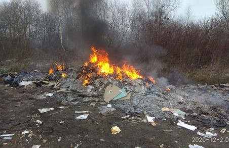 У Львові на вулиці Пластовій викинули і підпалили сміття