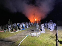 У селі Грицеволя на Львівщині згорів дерев’яний храм, збудований у першій половині ХХ століття (ФОТО)