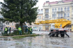 У Львові розпочали демонтаж головної ялинки міста