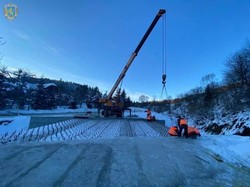 На Львівщині триває ремонт моста між Східницею і Уричем
