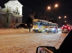У Львові на вулиці Личаківській зійшов із рейок трамвай